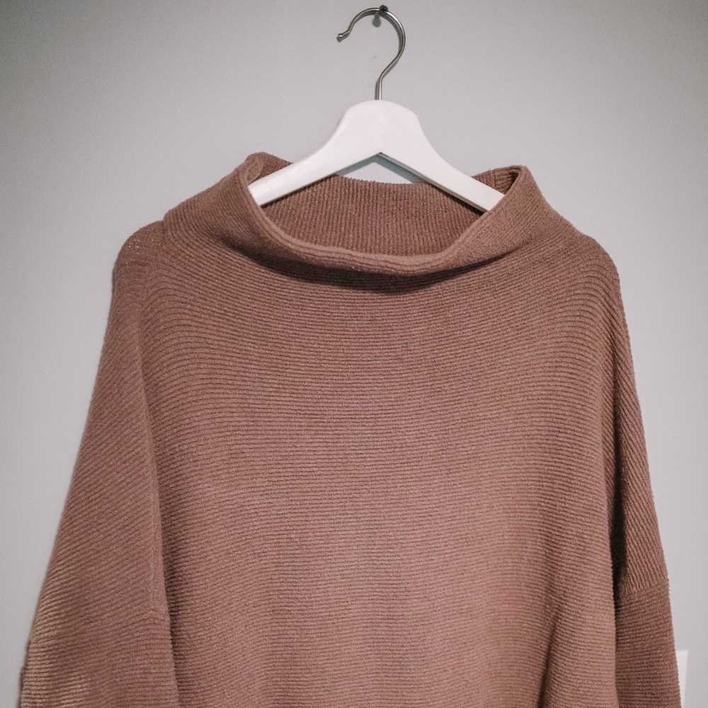 Free People Slouchy Ottoman Tunic Nutmeg Mauve XS